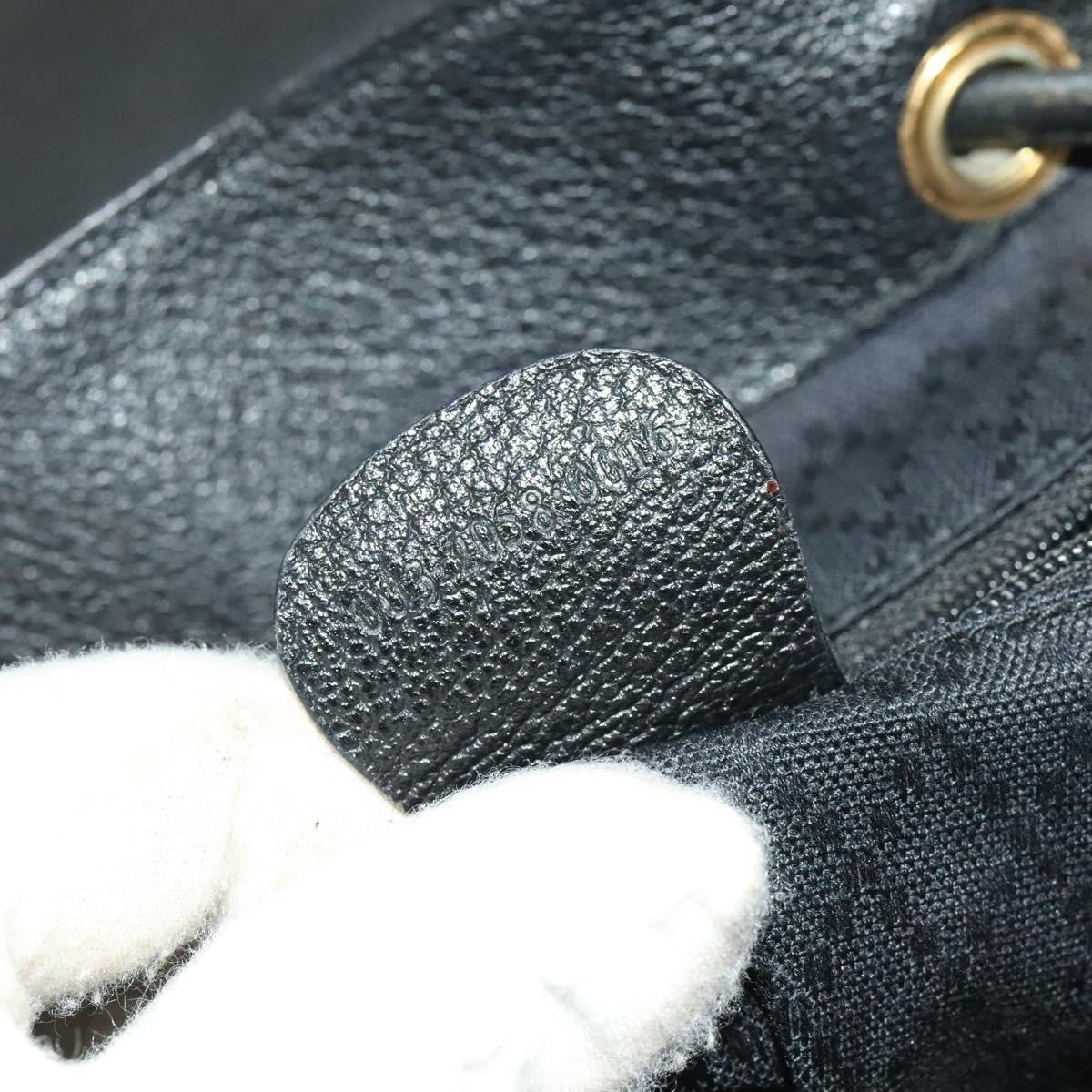 Gucci Vintage Bamboo Backpack Suede and Leather, Black, Suede, Backpack
