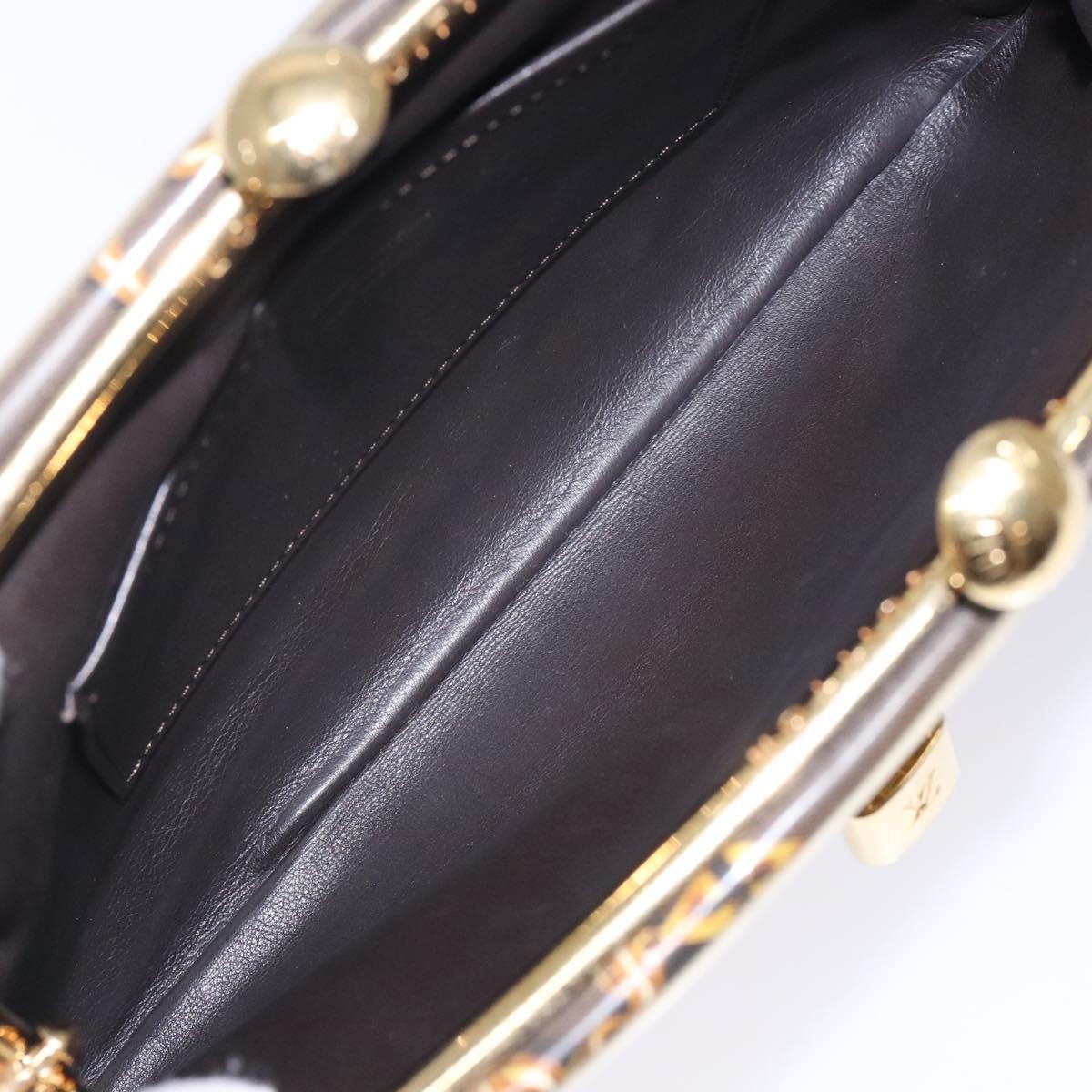 Louis Vuitton Charms Pochette PVC Over Printed Silk, BROWN, CANVAS, Clutche & pouche