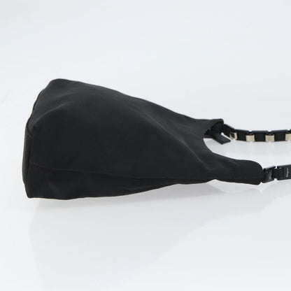 Salvatore Ferragamo Vala Shoulder Bag Nylon, BLACK, NYLON, Shoulder bag