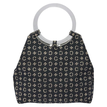 Celine C Sulky Shoulder bag Canvas and Leather, NAVY, CANVAS, Shoulder bag