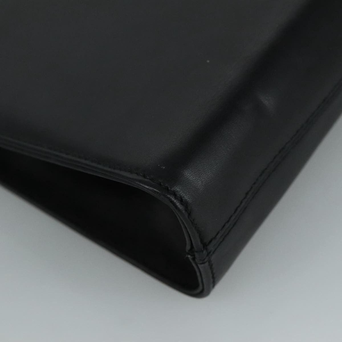 Salvatore Ferragamo Vintage Gancini Chain Shoulder Bag Leather, BLACK, LEATHER, Shoulder bag