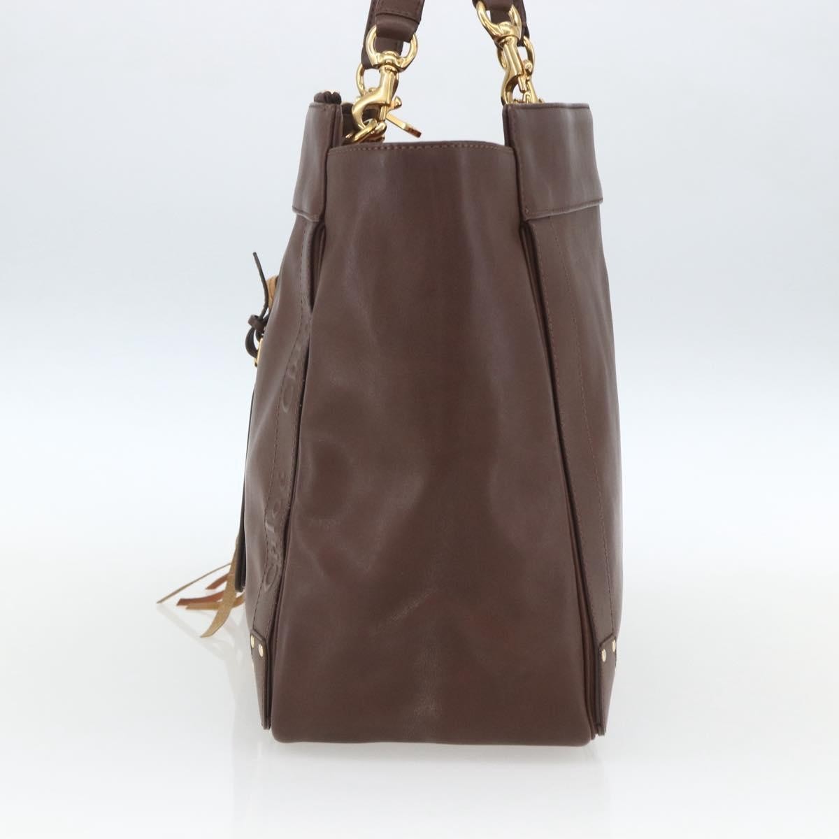 Chloe Eden Tote bag Leather, BROWN, LEATHER, Tote bag