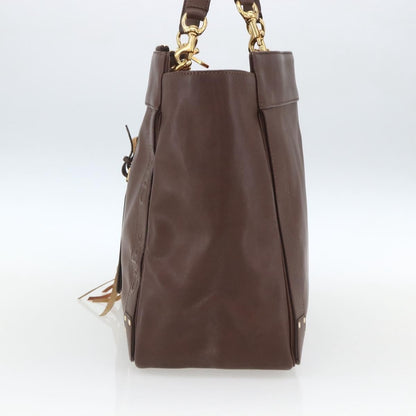 Chloe Eden Tote bag Leather, BROWN, LEATHER, Tote bag