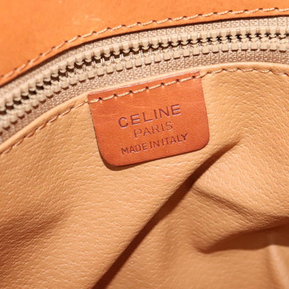 Celine Vintage Macadam Shoulder Bag Canvas and Leather, Brown, Canvas, Shoulder Bag