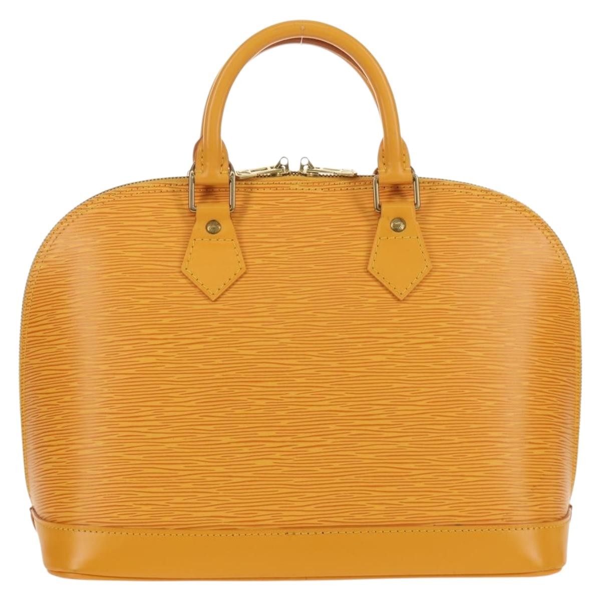Louis Vuitton Alma Handbag Epi Leather, YELLOW, LEATHER, Handbag