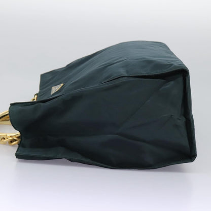 Prada Metal Handles Tote Tessuto, KHAKI, NYLON, Tote bag