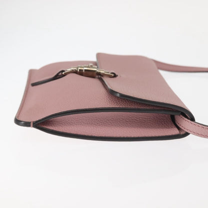 Gucci Jackie Soft Flap Shoulder Bag Leather, PINK, LEATHER, Shoulder bag