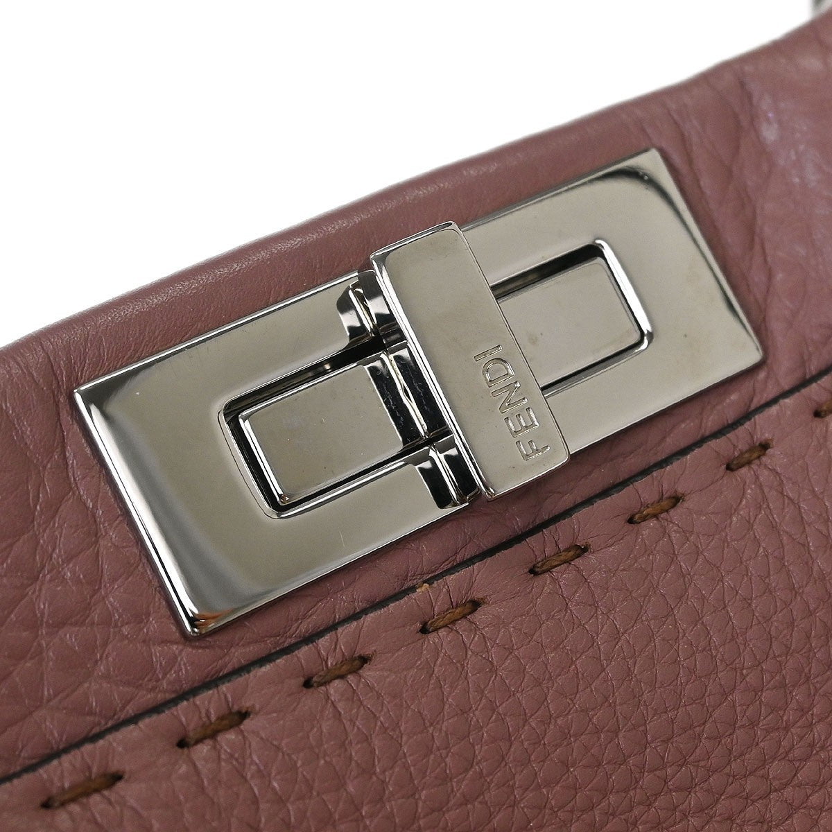 Fendi Selleria Peekaboo Bag Leather, PURPLE, LEATHER, Handbag