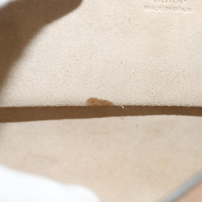 Chloe Faye Clutch Leather and Suede, YELLOW, LEATHER, Clutche & pouche