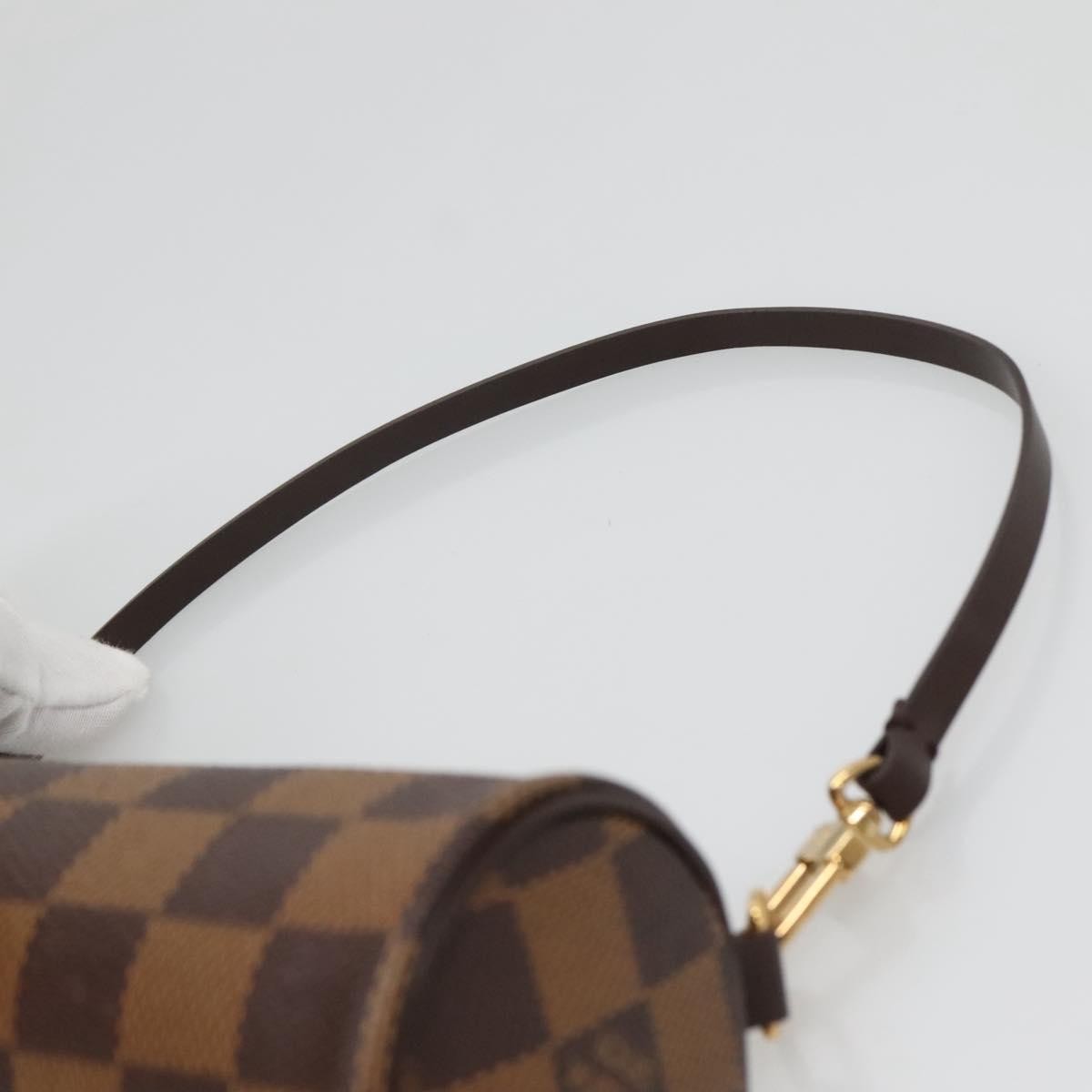 Louis Vuitton Papillon Pochette Damier, BROWN, CANVAS, Handbag