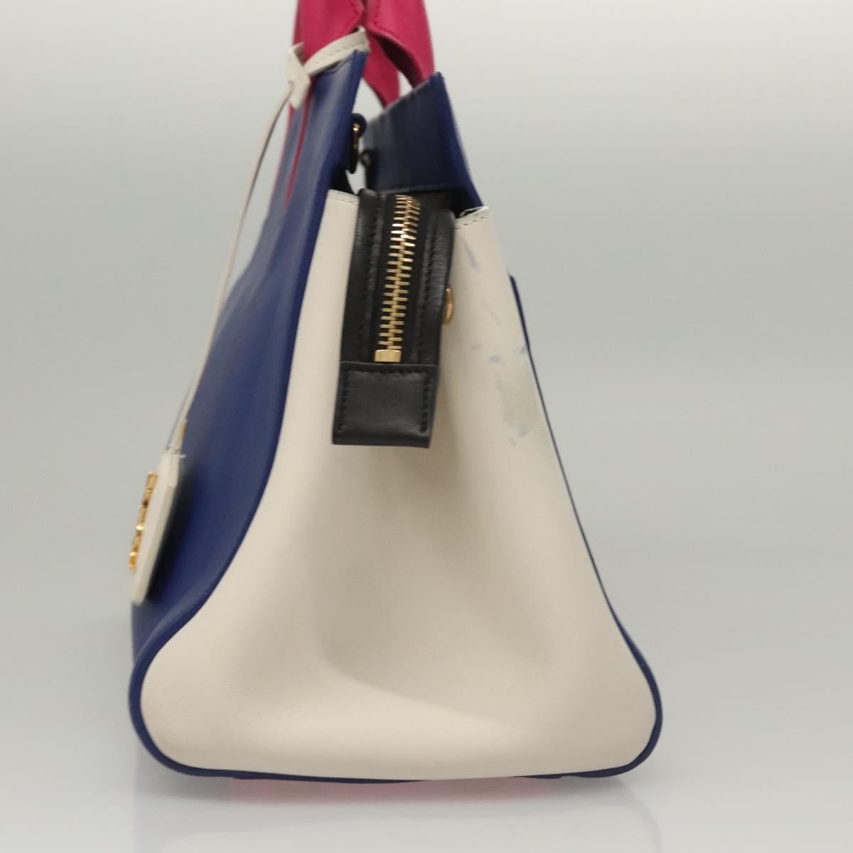 Saint Laurent Multicolor Rive Gauche Cabas Leather, BLUE, LEATHER, Handbag