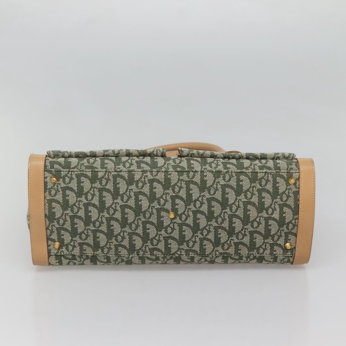 Christian Dior Vintage Trotter Double Pocket Tote Diorissimo Canvas, KHAKI, CANVAS, Tote bag