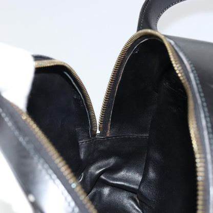 Celine Circle Logo Shoulder Bag Leather, Black, Leather, Shoulder Bag
