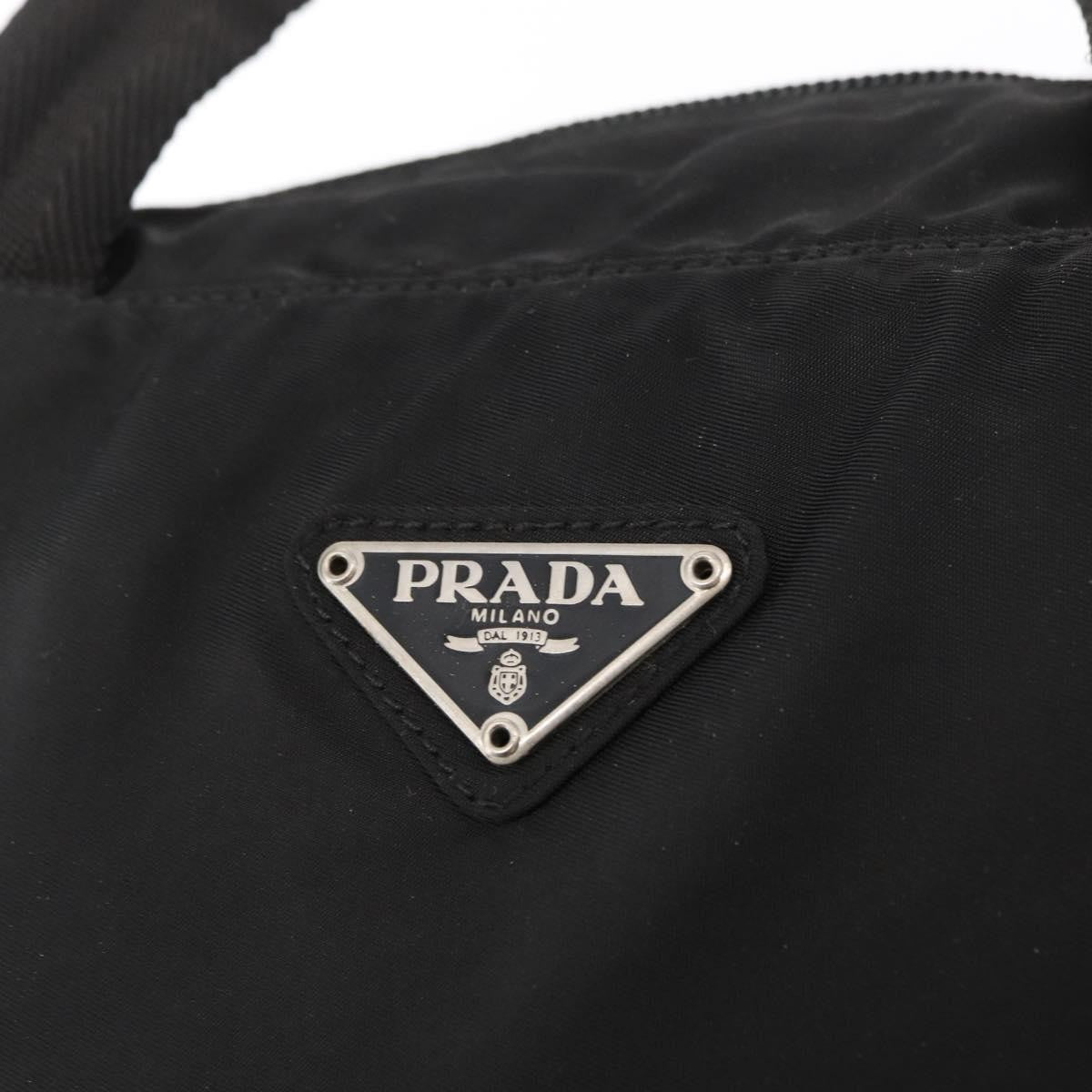 Prada Vintage Zip Handbag Tessuto, BLACK, NYLON, Handbag