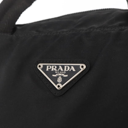Prada Vintage Zip Handbag Tessuto, BLACK, NYLON, Handbag