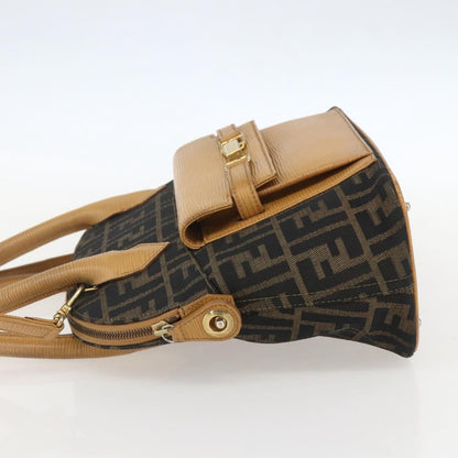 Fendi Vintage Zucca Handbag Zucca, BROWN, CANVAS, Handbag