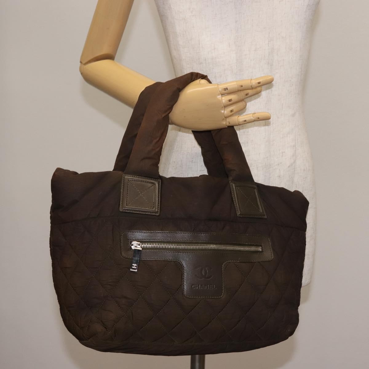 Chanel Coco Cocoon Zipped Tote Quilted Nylon, BROWN, NYLON, Tote bag