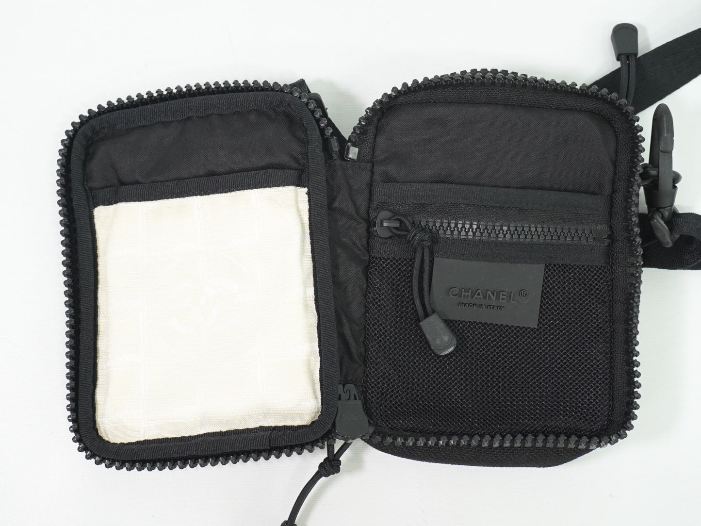 Chanel Sport Line Crossbody Bag Coated Canvas, BEIGE, CANVAS, Crossbody bag