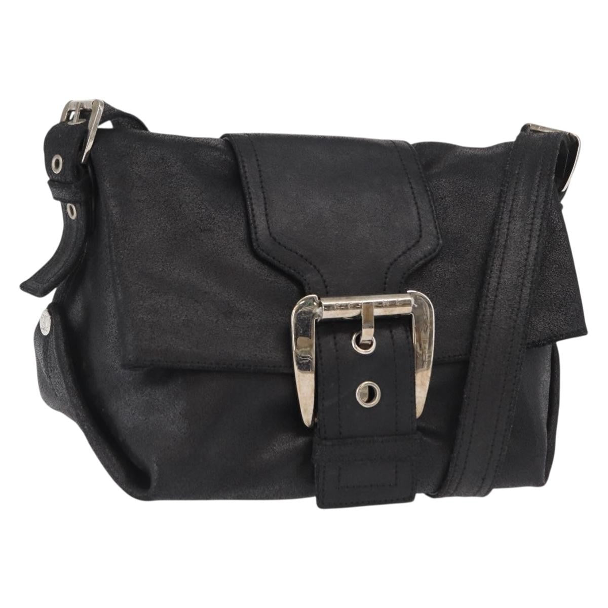 Celine Vintage Shoulder Bag Leather, BLACK, LEATHER, Shoulder bag