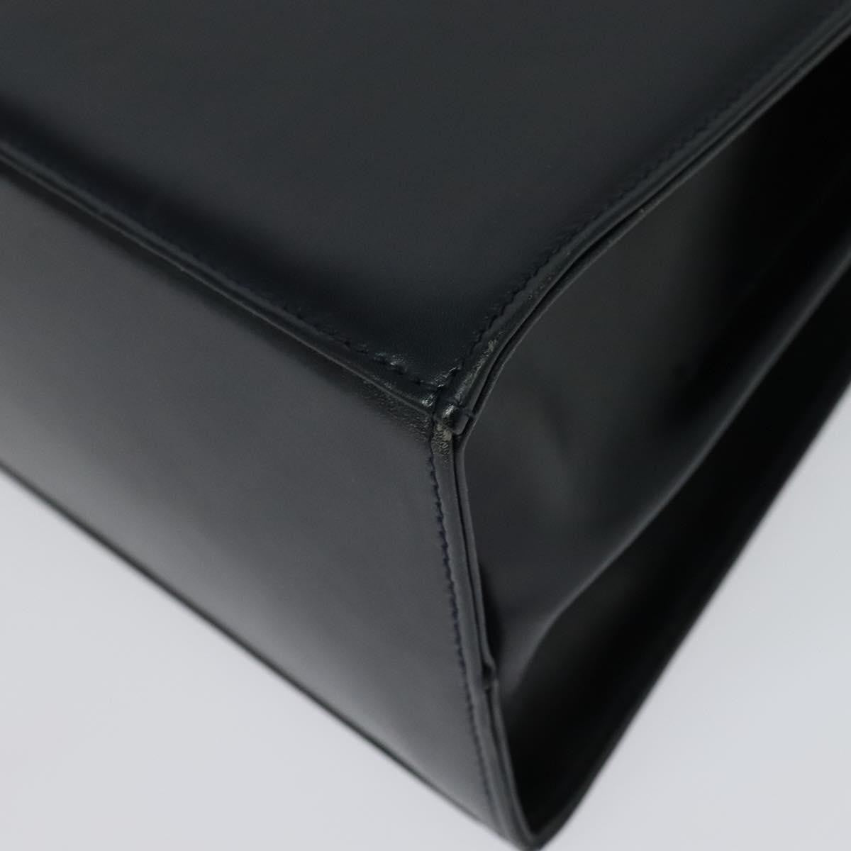 Salvatore Ferragamo Convertible Top Handle Bag Leather, NAVY, LEATHER, Handbag