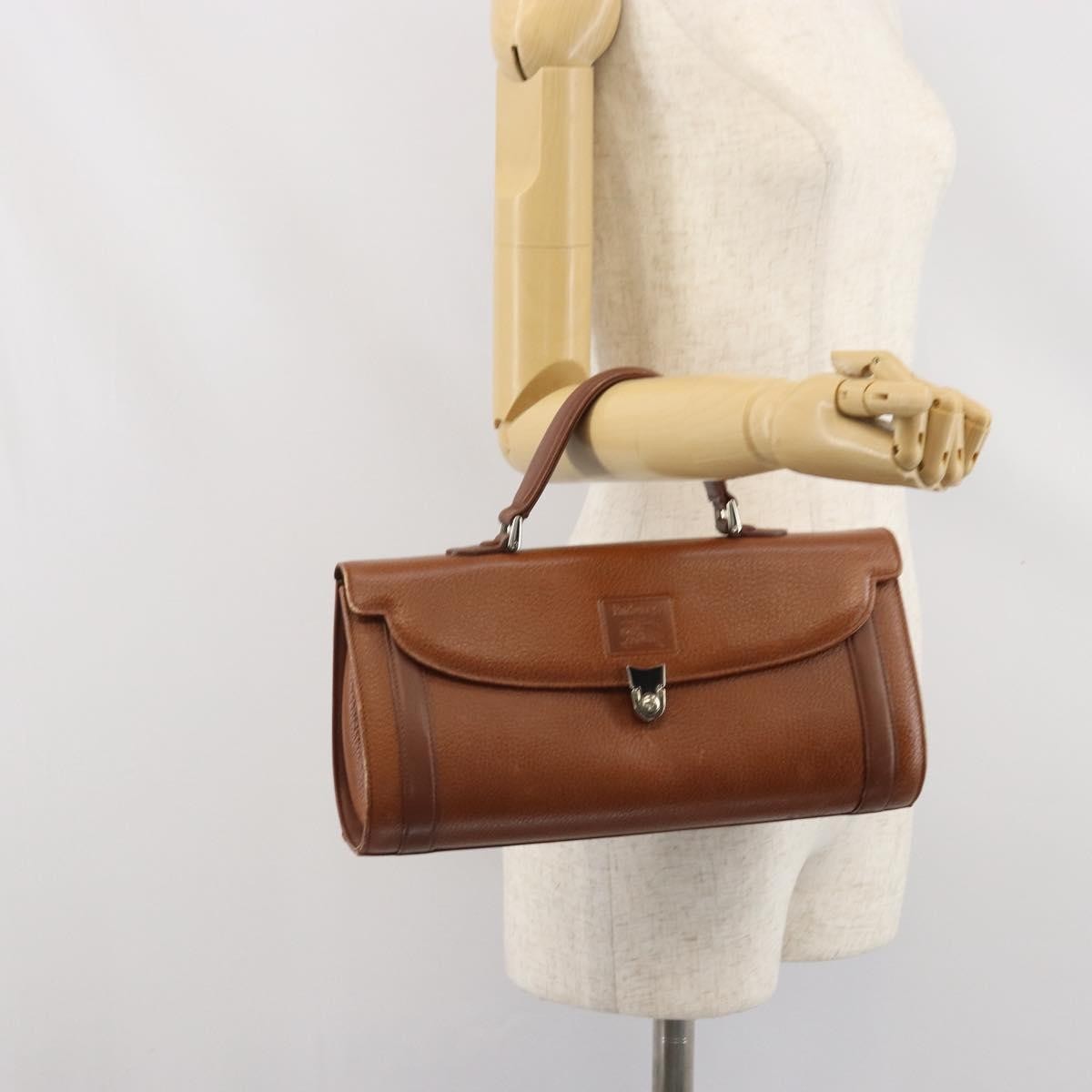 Burberry Vintage Handbag Leather, BROWN, LEATHER, Handbag