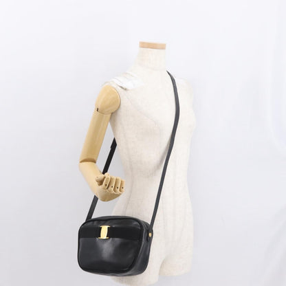 Salvatore Ferragamo Vara Bow camera Shoulder Bag Leather, BLACK, LEATHER, Shoulder bag