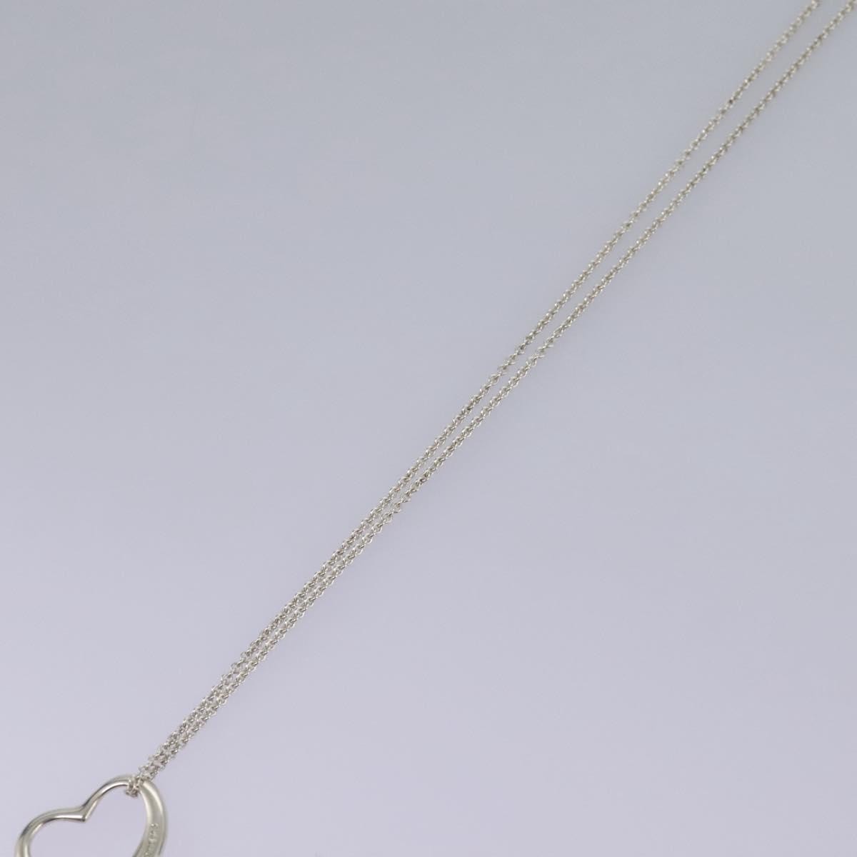 Tiffany & Co. Elsa Peretti Open Heart Pendant Necklace Sterling Silver, SILVER, SILVER, Necklace