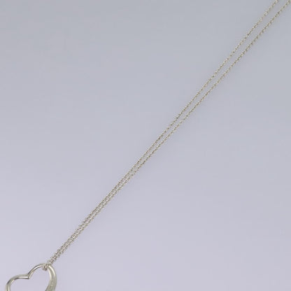 Tiffany & Co. Elsa Peretti Open Heart Pendant Necklace Sterling Silver, SILVER, SILVER, Necklace