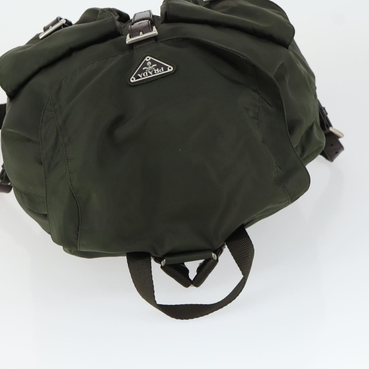Prada Double Front Pocket Backpack Tessuto, KHAKI, NYLON, Backpack