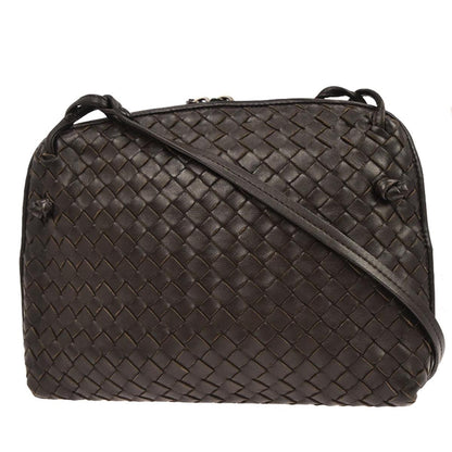 Bottega Veneta Nodini Crossbody Bag Intrecciato Nappa, BROWN, LEATHER, Shoulder bag