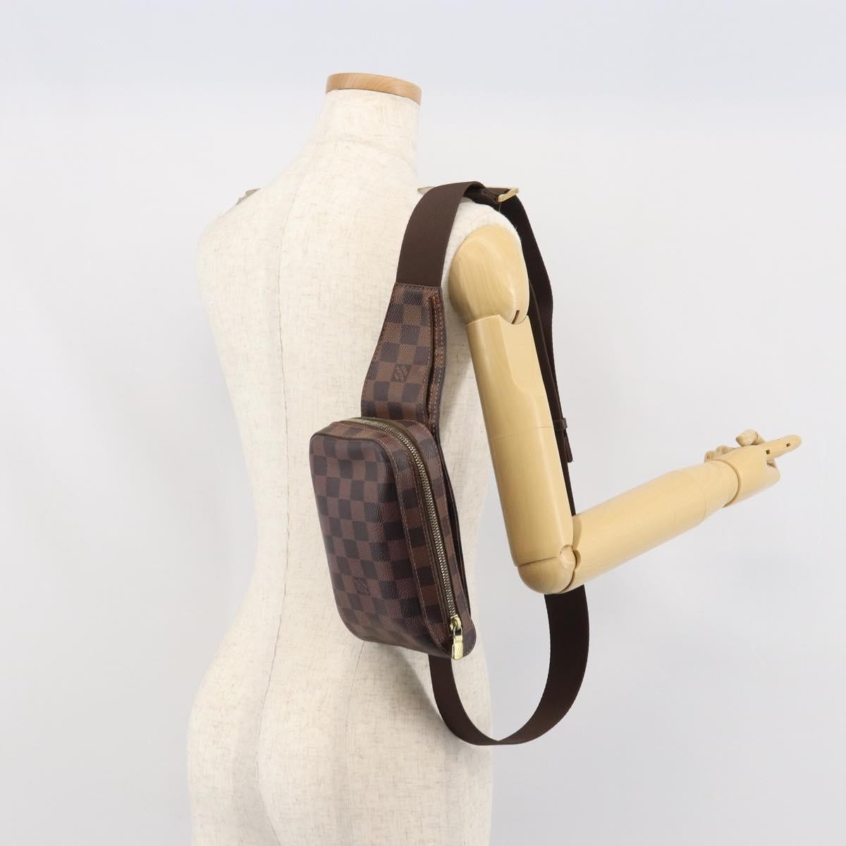 Louis Vuitton Geronimos Waist Bag Damier, BROWN, CANVAS, Clutche & pouche