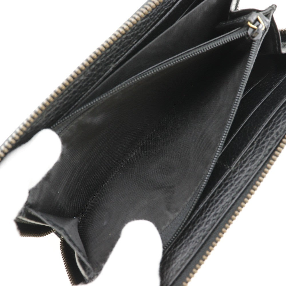 Gucci GG Marmont Zip Around Wallet Leather, BLACK, LEATHER, Wallets