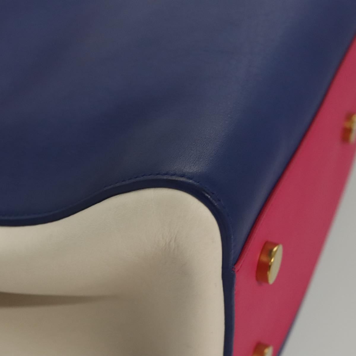 Saint Laurent Multicolor Rive Gauche Cabas Leather, BLUE, LEATHER, Handbag