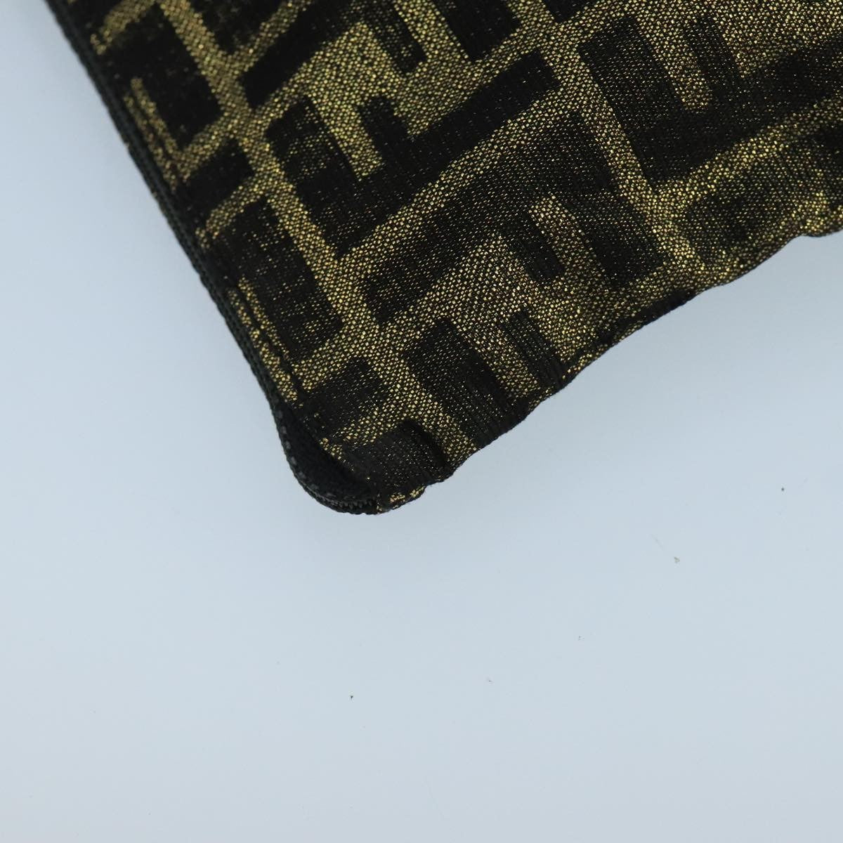 Fendi Vintage Zip Pouch Zucca Canvas, KHAKI, CANVAS, Clutche & pouche
