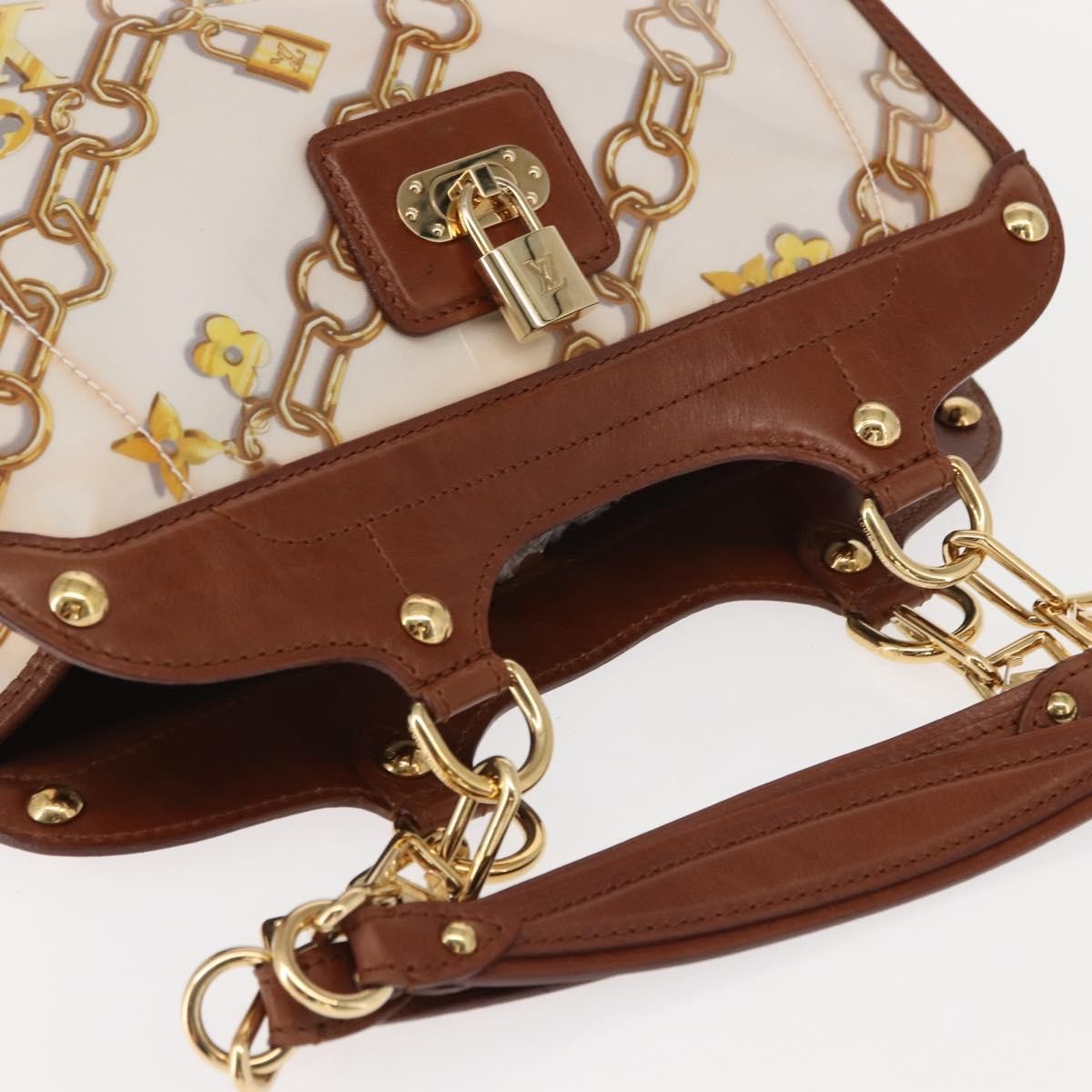 Louis Vuitton Charms Cabas PVC Over Printed Silk, BROWN, CANVAS, Handbag