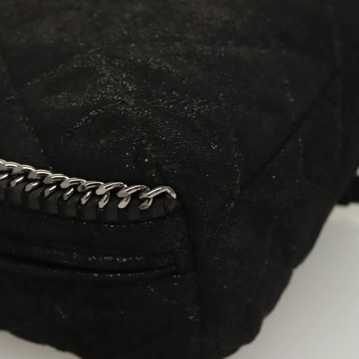 Stella McCartney Falabella Flap Pocket Backpack Shaggy Deer, BLACK, SUEDE, Backpack