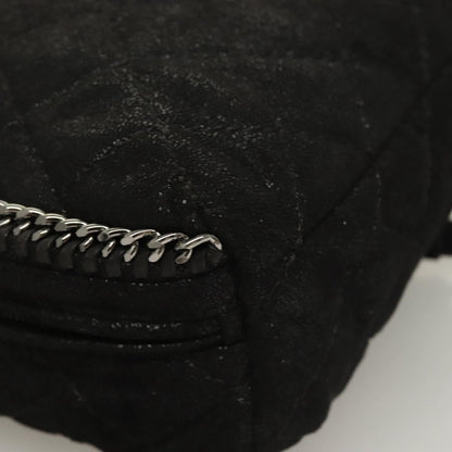 Stella McCartney Falabella Flap Pocket Backpack Shaggy Deer, BLACK, SUEDE, Backpack