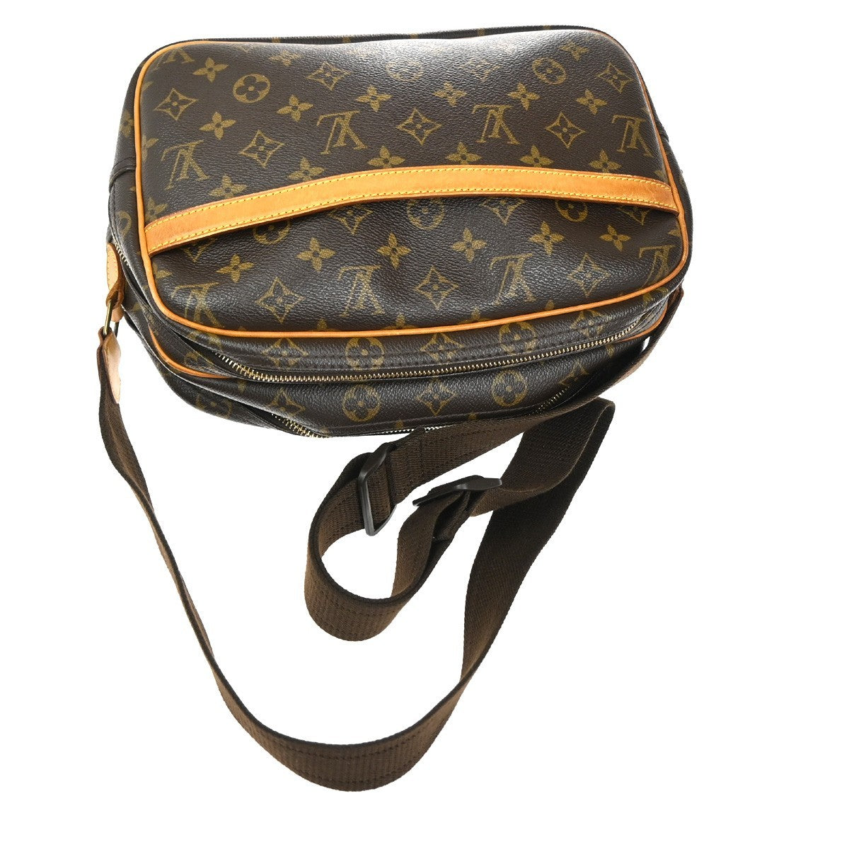 Louis Vuitton Reporter Bag Monogram Canvas, BROWN, CANVAS, Shoulder bag