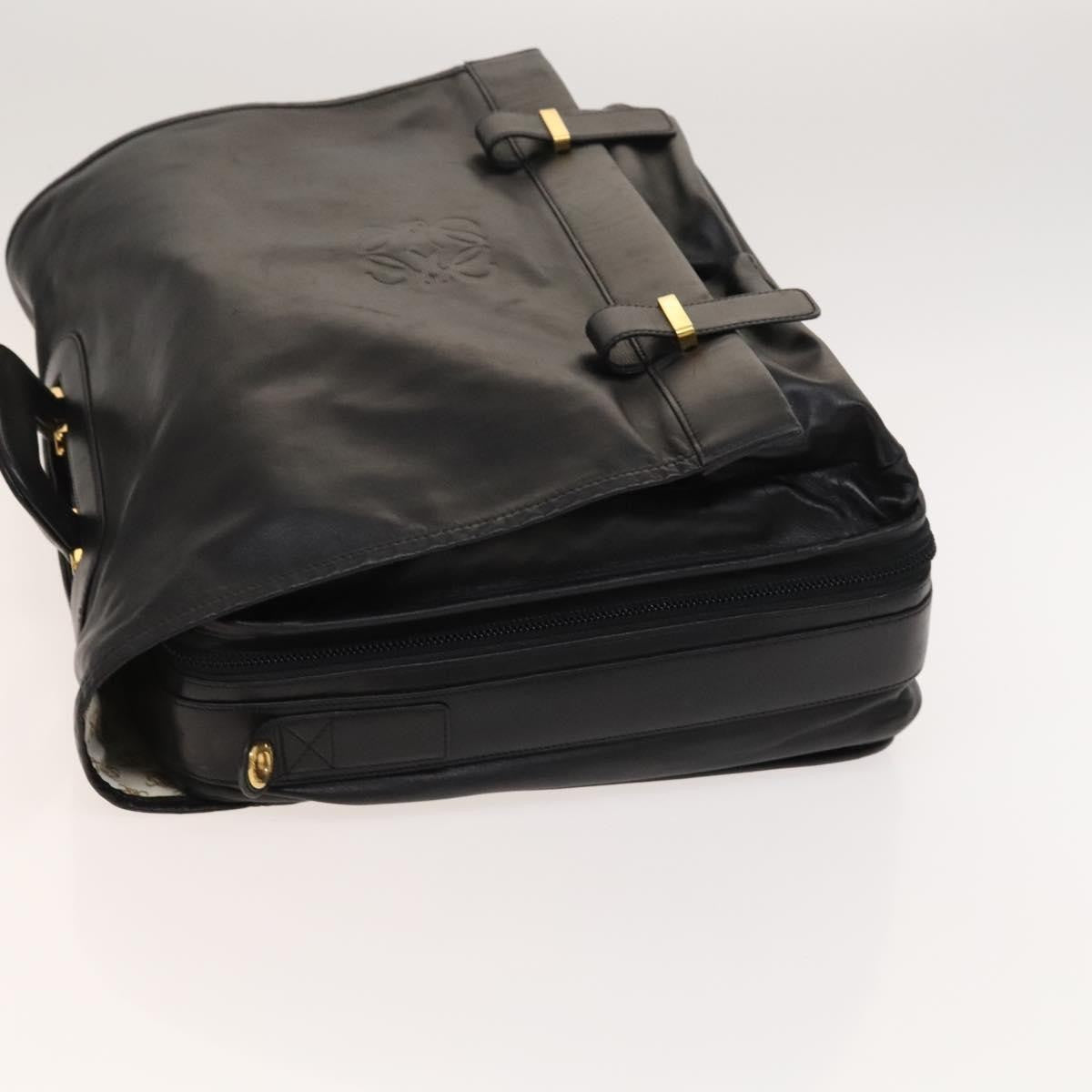Loewe Anagram Business Leather, BLACK, LEATHER, Briefcase