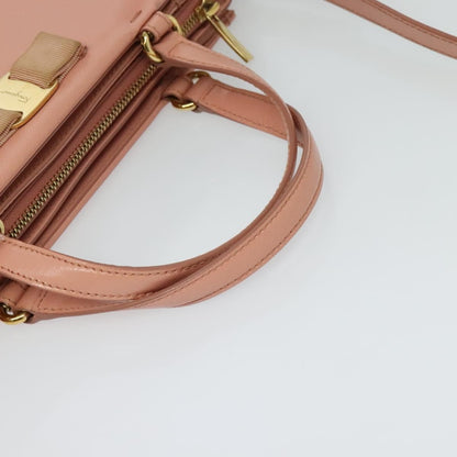Salvatore Ferragamo Vala Shoulder Bag Leather, PINK, LEATHER, Shoulder bag