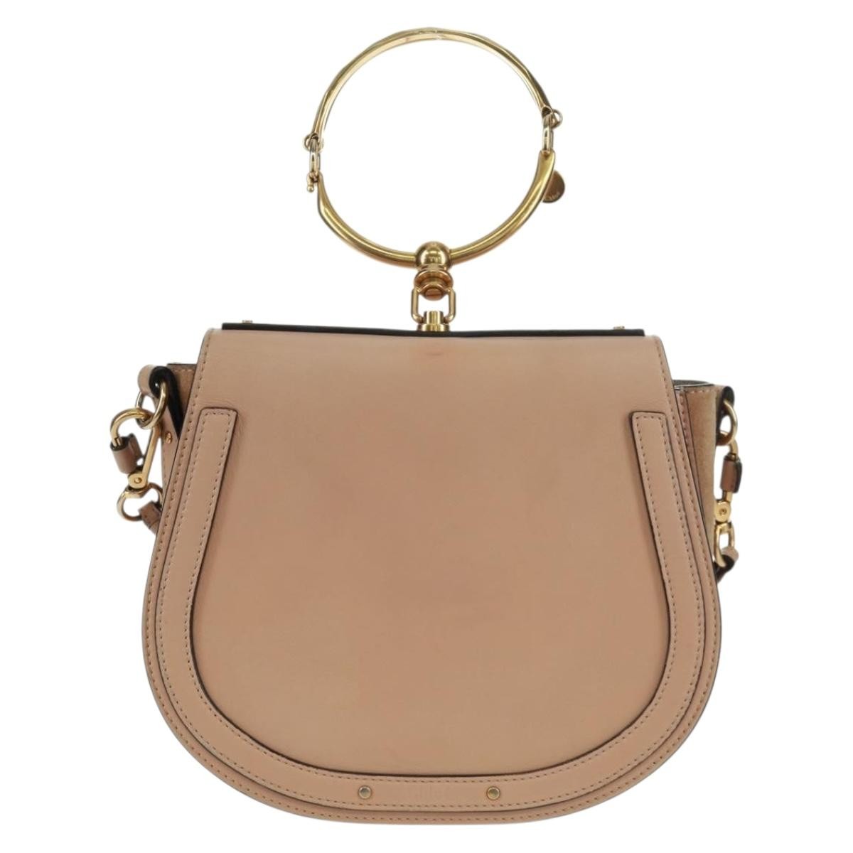 Chloe Nile Crossbody Bag Leather, PINK, LEATHER, Shoulder bag