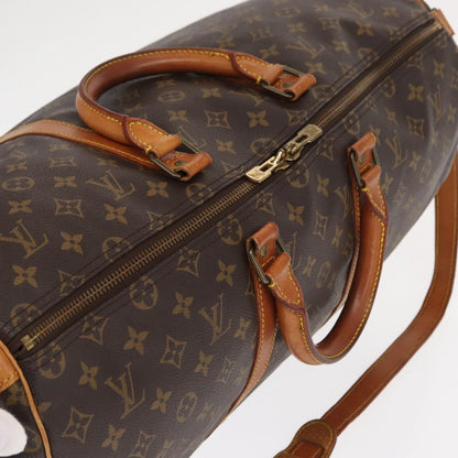 Louis Vuitton Keepall Bandouliere Bag Monogram Canvas, BROWN, CANVAS, Travel bag