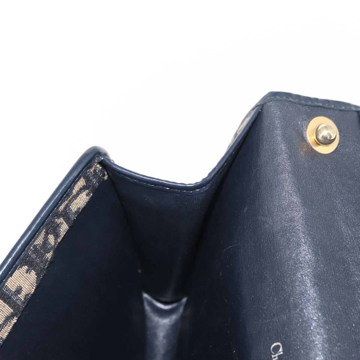 Christian Dior Vintage Trotter Shoulder Bag Canvas, NAVY, CANVAS, Shoulder bag