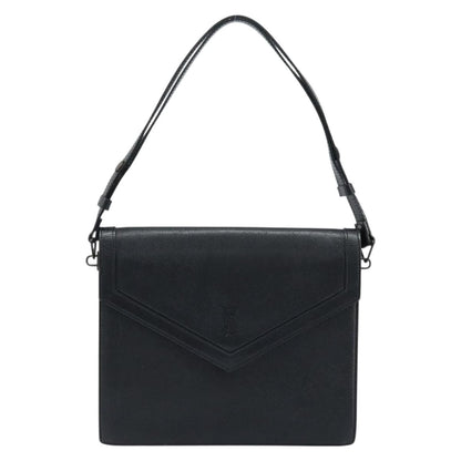 Saint Laurent Vintage Handbag Leather, BLACK, LEATHER, Handbag