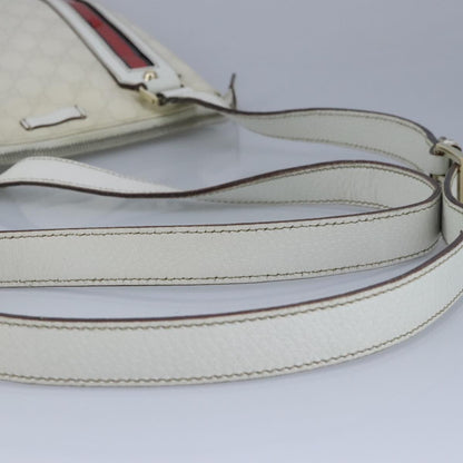 Gucci Sherry line shoulder bag Canvas, White, PVC, Shoulder Bag