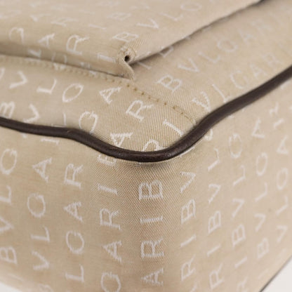 Bvlgari B.Zero1 Logomania Bag Canvas with Leather, BEIGE, CANVAS, Tote bag