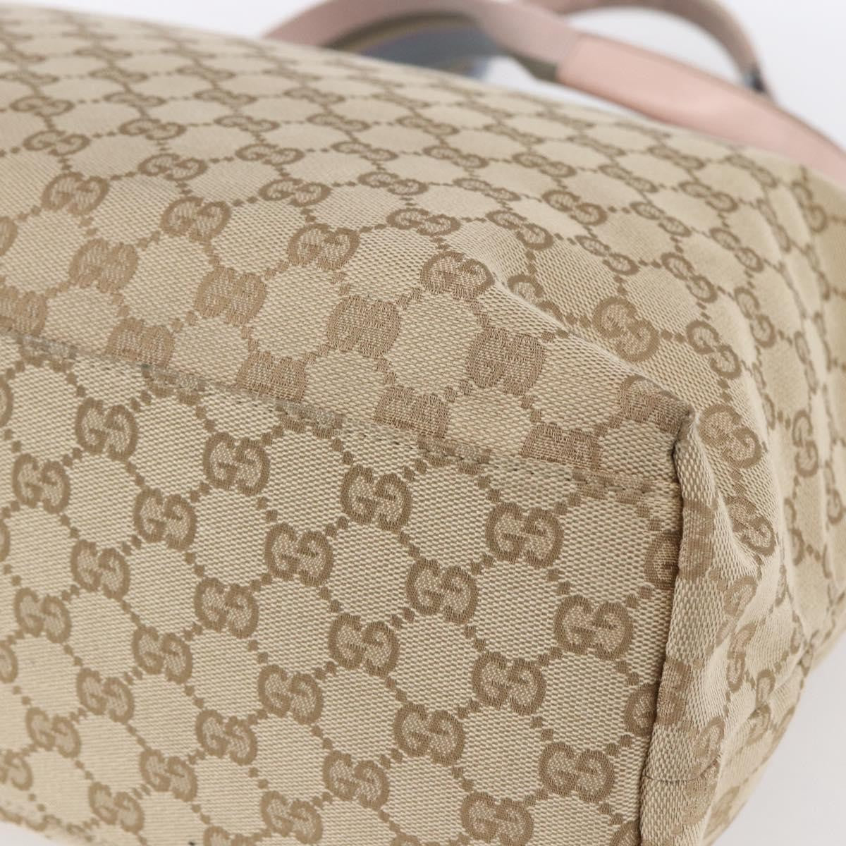 Gucci Diaper Web Strap Tote GG Canvas, BEIGE, CANVAS, Tote bag