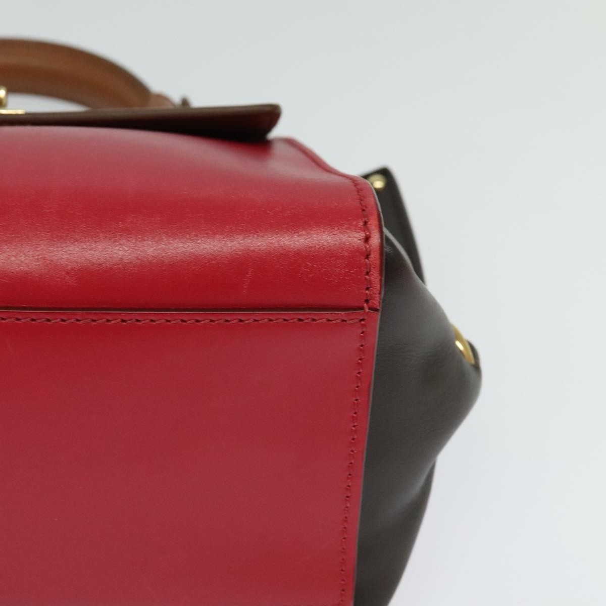 Salvatore Ferragamo Sofia Satchel Leather, RED, LEATHER, Handbag