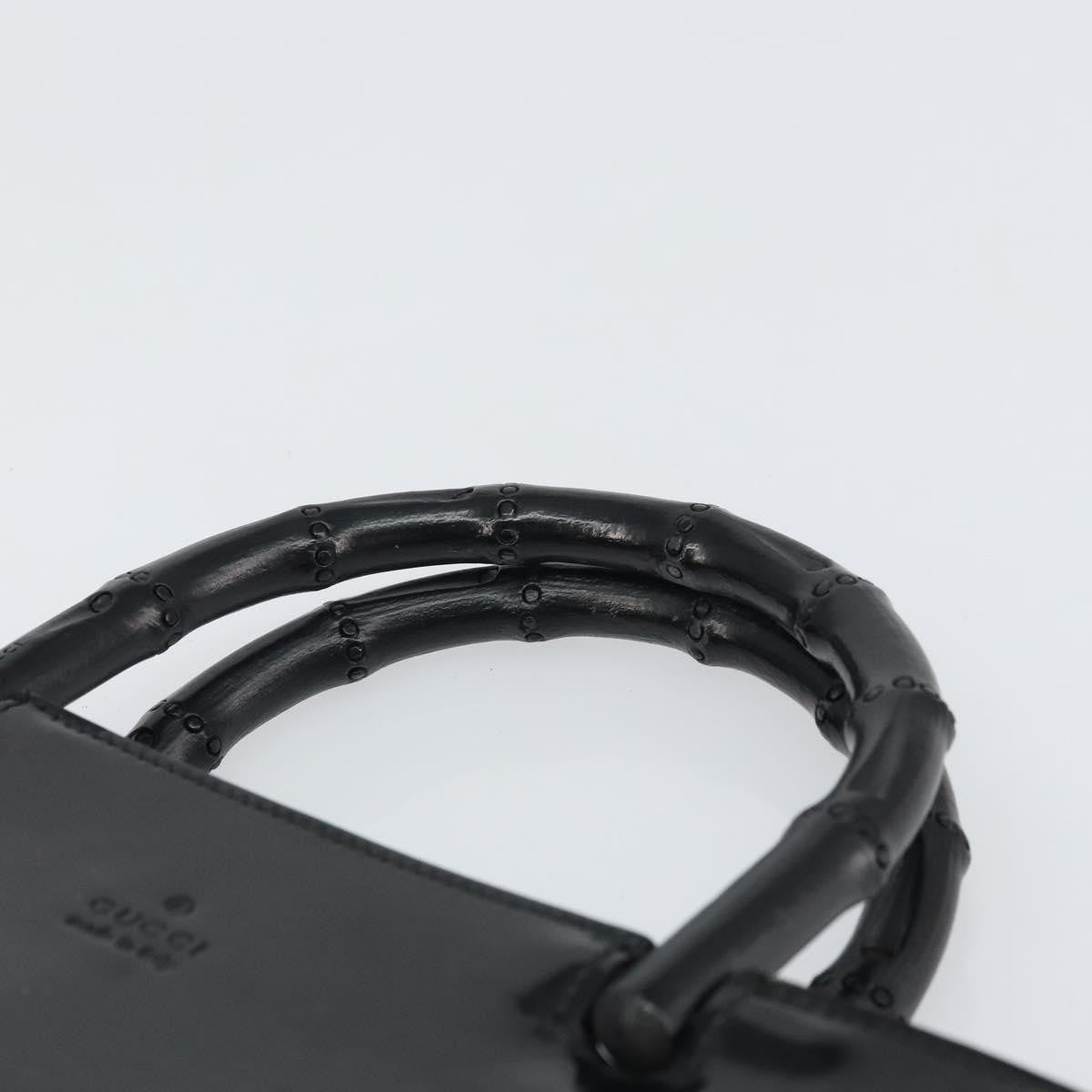 Gucci Vintage Bamboo Handle Bag Patent leather, BLACK, PATENT_LEATHER, Handbag