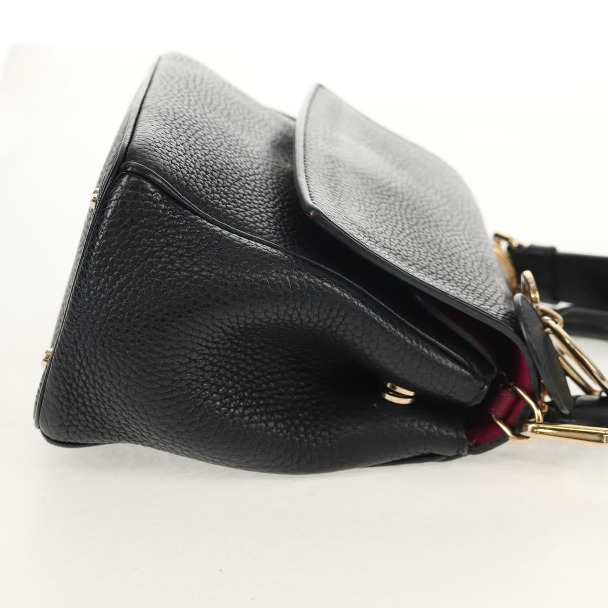 Christian Dior Lady Dior Bag Leather, BLACK, LEATHER, Handbag